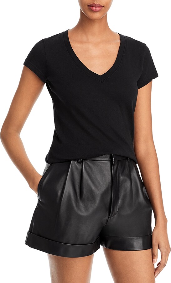 L'Agence Becca Cotton V-Neck Tee
