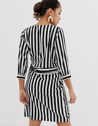 Vero Moda Petite stripe wrap dress