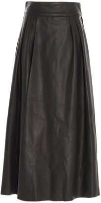 Dolce & Gabbana A-Line Leather Skirt