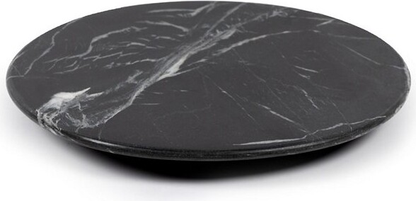 Four Hands Marble Lazy Susan in Black