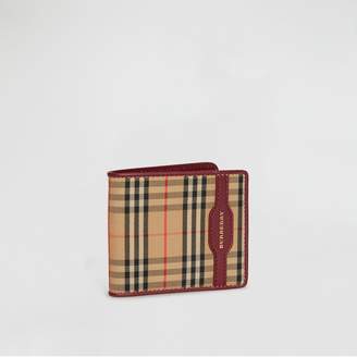 Burberry 1983 Check and Leather International Bifold Wallet