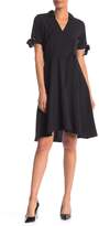 Thumbnail for your product : Sharagano Split Neck Tie Waist Midi Dress