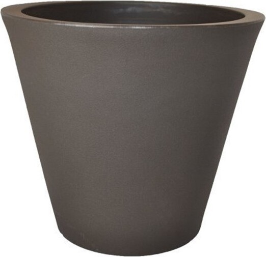 Tusco Products TuscoProductsCosmopolitanRoundGardenPlanter,Espresso,16"