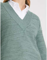 Thumbnail for your product : ARJE Formentera V-neck wool and linen-blend jumper