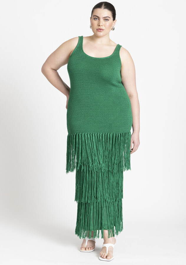 Fringe Sweater Dress