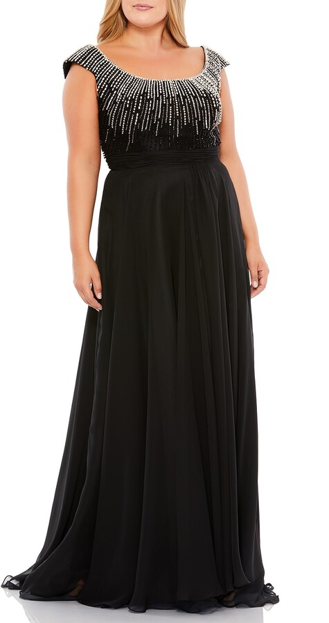 plus size chiffon gowns
