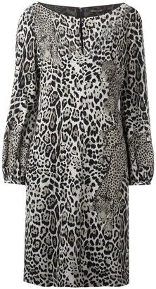Roberto Cavalli leopard print longsleeved dress