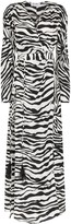 Thumbnail for your product : ATTICO Zebra Print Ruched Maxi Dress