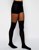 Thumbnail for your product : ASOS Design Mock Over The Knee Tights With Bum And Tum Support