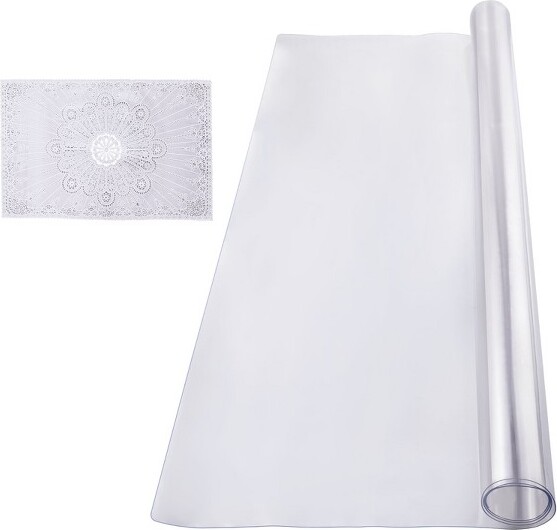 VEVOR Plastic Table Cover, 40 x 60 Inch 1.5 mm Thick Clear Table ...