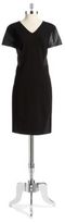 Thumbnail for your product : DKNY DKNYC Plus Short Sleeved Faux Leather Dress