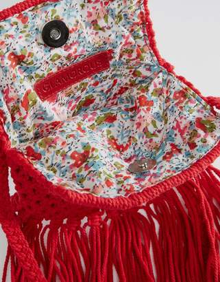 Glamorous Crochet Cross Body Bag In Red