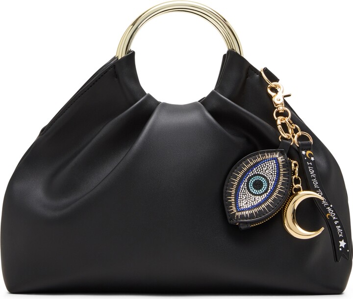 Betsey Johnson Solid Ground Ring Handle Bag