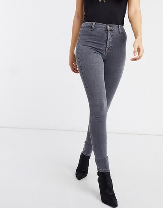 Topshop Joni skinny jeans in gray - ShopStyle