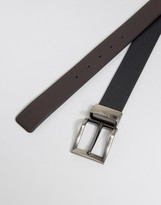 Thumbnail for your product : Armani Jeans Leather Reversible Belt In Black Brown