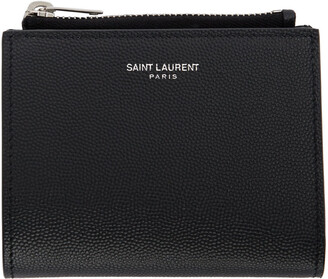Saint Laurent Black Zippered Card Holder
