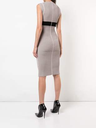Narciso Rodriguez ribbed knit fitted dress