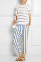 Thumbnail for your product : J.Crew Striped linen tapered pants