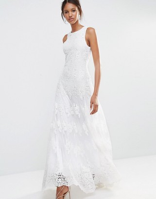 A Star Is Born Embellished Lace Maxi Dress