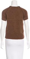 Thumbnail for your product : Lanvin Metallic-Trimmed Cashmere Top w/ Tags