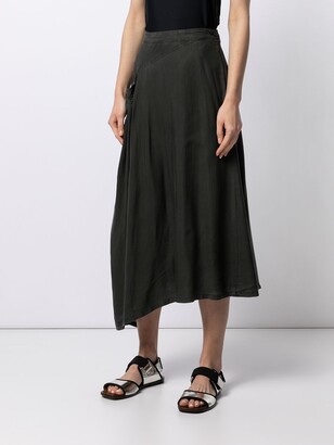 Y's Asymmetric Knitted Midi Skirt