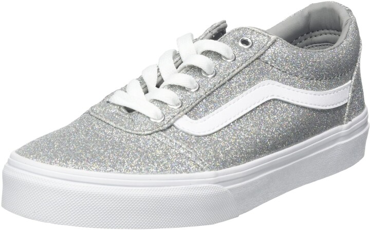 black glitter vans womens