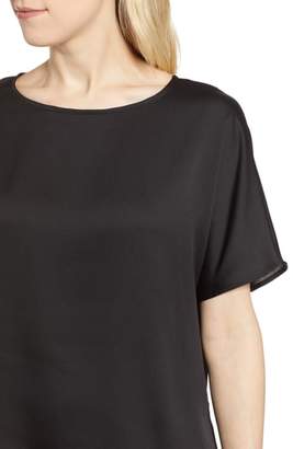 Vince Camuto Pleat Back Hammer Satin Top
