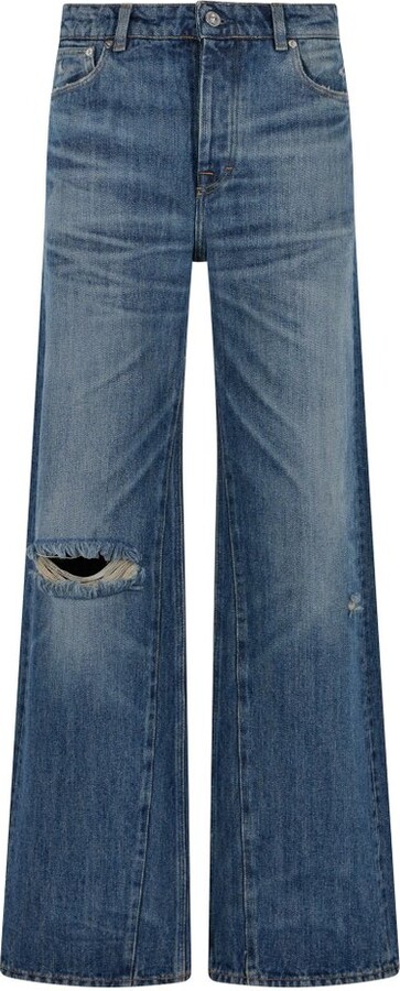 Our Legacy Distressed Wide-Leg Jeans