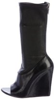 Thumbnail for your product : Alexander Wang Peep-Toe Wedge Ankle Boots