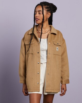 stussy tan jacket