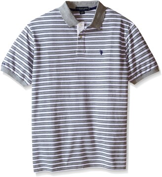U.S. Polo Assn. Men's Big-Tall Slim Fit Micro Shadow Stripe Polo Shirt