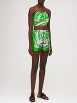 Thumbnail for your product : Emilio Pucci Silk Twill Printed Mini Shorts