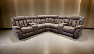 Hokku Designs Samuel Brown Reclining Sectional