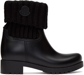 Thumbnail for your product : Moncler Black Knit Ginette Boots