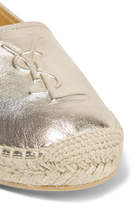 Thumbnail for your product : Saint Laurent Embossed Metallic Leather Espadrilles - Gold