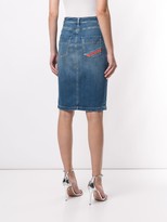 Thumbnail for your product : Elisabetta Franchi Front-Slit Denim Skirt