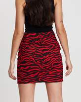 Thumbnail for your product : Missguided Zebra Print Denim Skirt