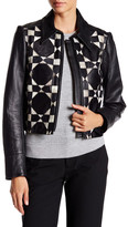 Thumbnail for your product : Yigal Azrouel Genuine Snakeskin Patchwork Accented Genuine Leather Jacket
