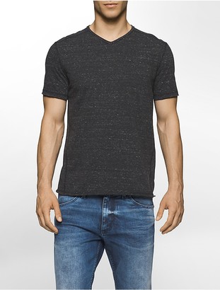 Calvin Klein Mens Slub V-Neck T-Shirt