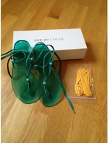 Thumbnail for your product : See by Chloe Green Rubber Sandals