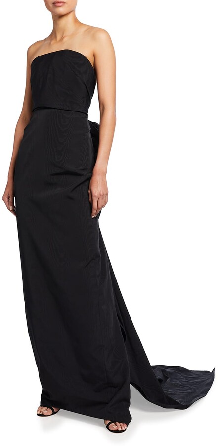 strapless column dress