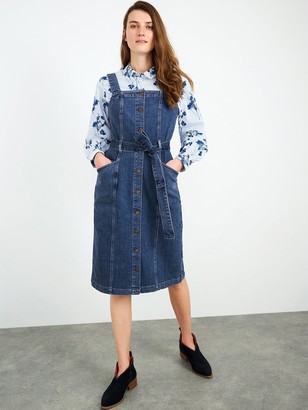 pinafore midi dress uk