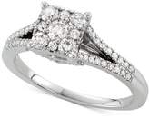 Thumbnail for your product : Macy's Diamond Square Halo Engagement Ring (5/8 ct. t.w.) in 14k White Gold