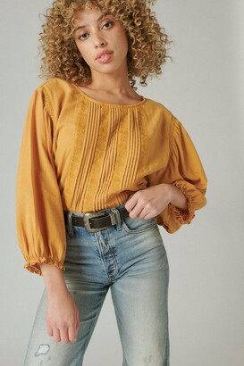 Lucky Brand Embroidered Crop Top - ShopStyle