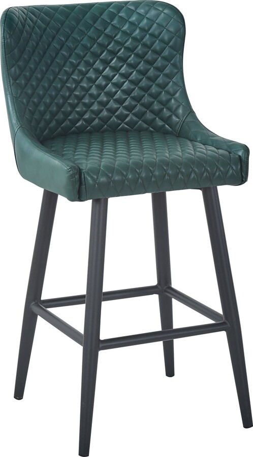 Dunelm Montreal Counter Height Bar Stool, Faux Leather Green - ShopStyle