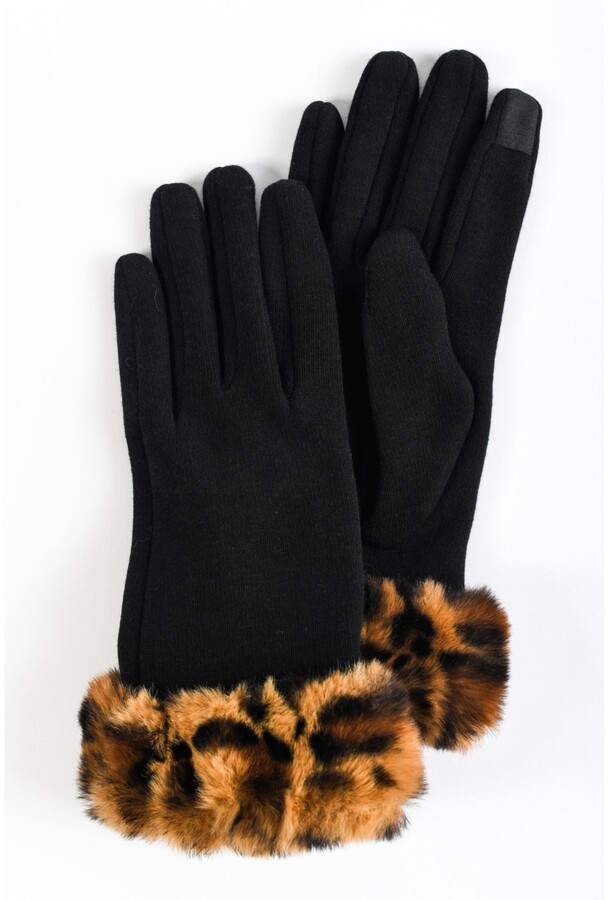 Style&co Black Gloves with Faux Fur Women's O/S NWT
