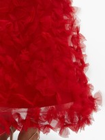 Thumbnail for your product : Rodarte Rosette-applique Tulle Gown - Red