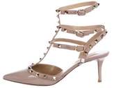 Thumbnail for your product : Valentino Patent Leather Rockstud Sandals gold Patent Leather Rockstud Sandals