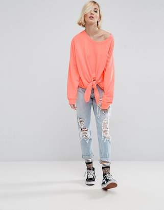 ASOS Sweatshirt With Knot Front