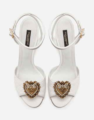 Dolce & Gabbana Matelasse Nappa Leather Devotion Sandals